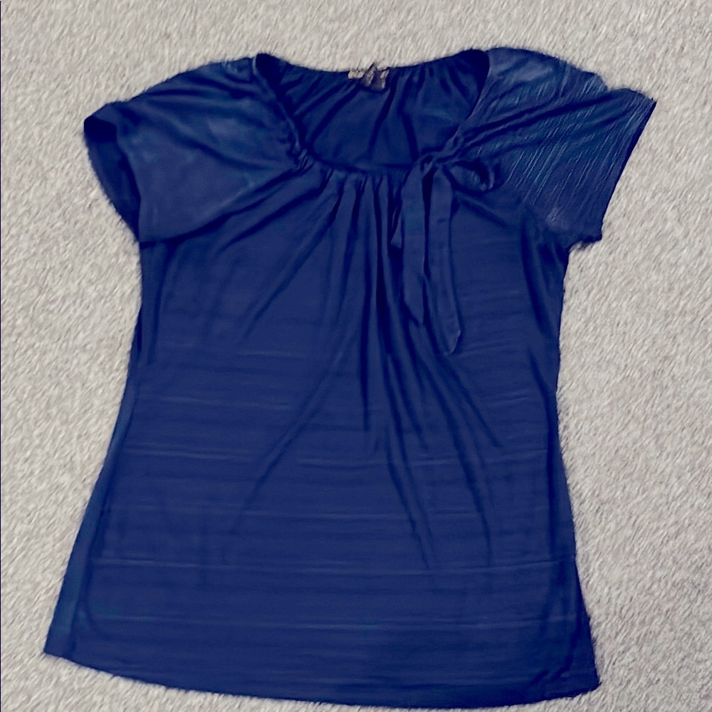 Navy Blue Bow Top